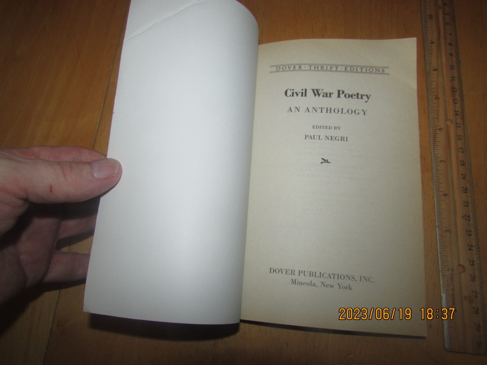 Civil War Poetry : An Anthology by Paul Negri (1997, Trade Paperback)