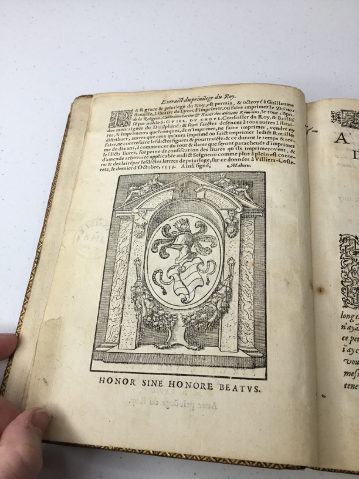 1567 Discours De La Religion Des Anciens Romains, RARE Illustrated Leather Latin
