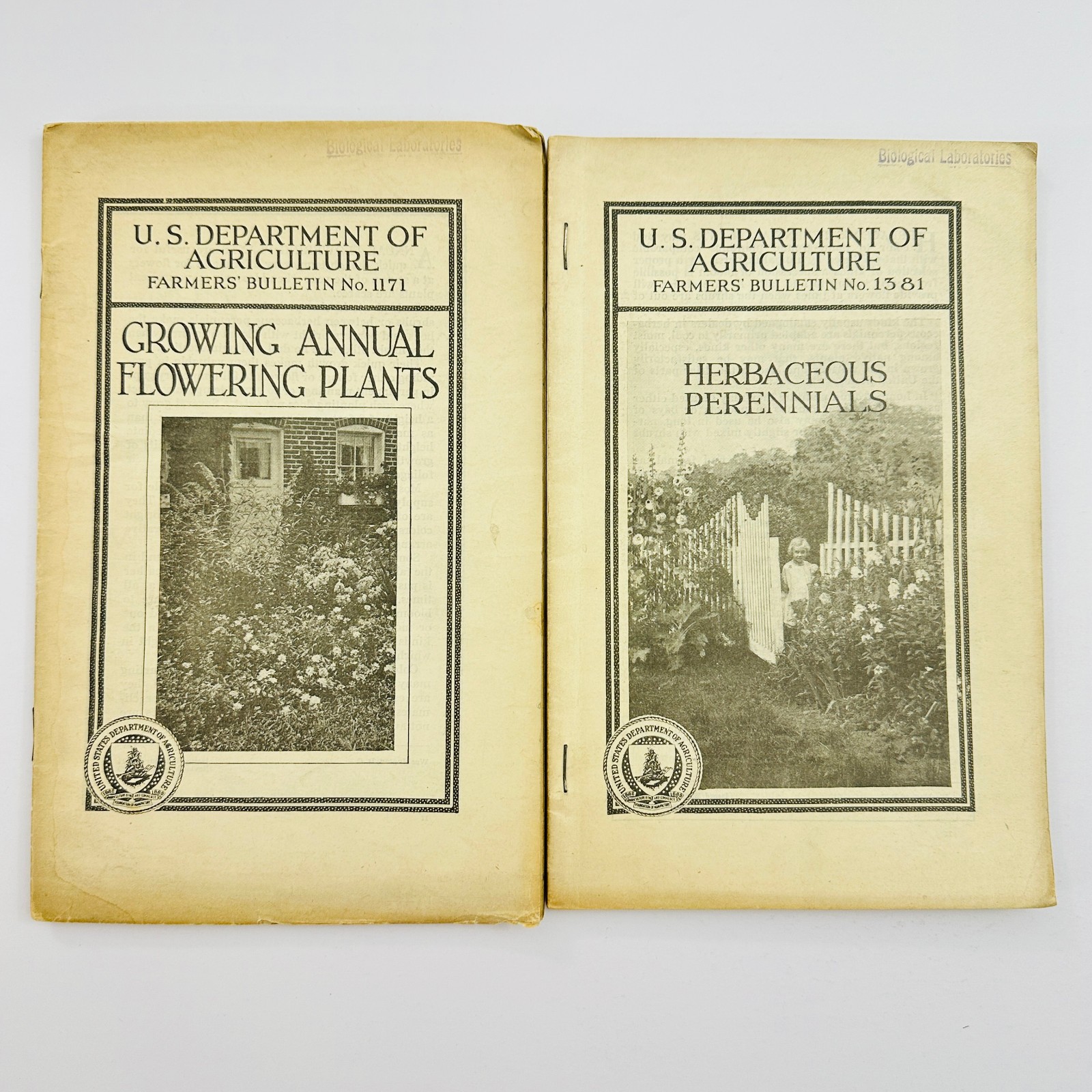 1929 USDA Farmers Bulletins – Growing Annual Flower Plants Herbaceous Perennials