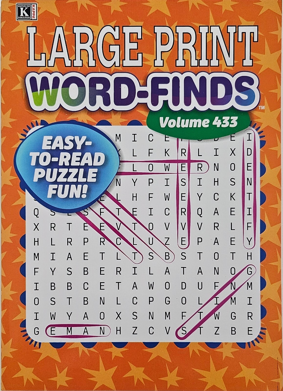 Kappa Large Print Word-Finds Puzzle Books, Largest Selection of Volumes. U-PICK!