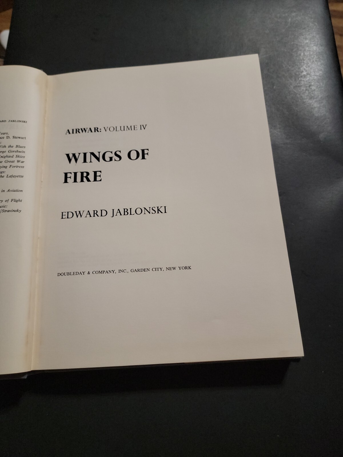 1972 Wings of Fire Airwar Volume IV Edward Jablonski HC/DJ Book 243 Pages