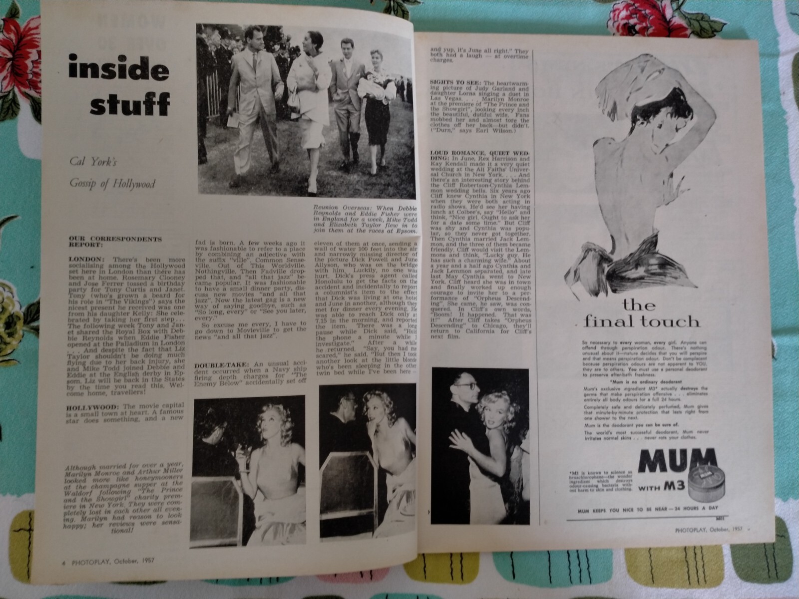 Oz PHOTOPLAY ’57, Kim Novak, Anthony Perkins, Elvis, Doris Day, Rock Hudson