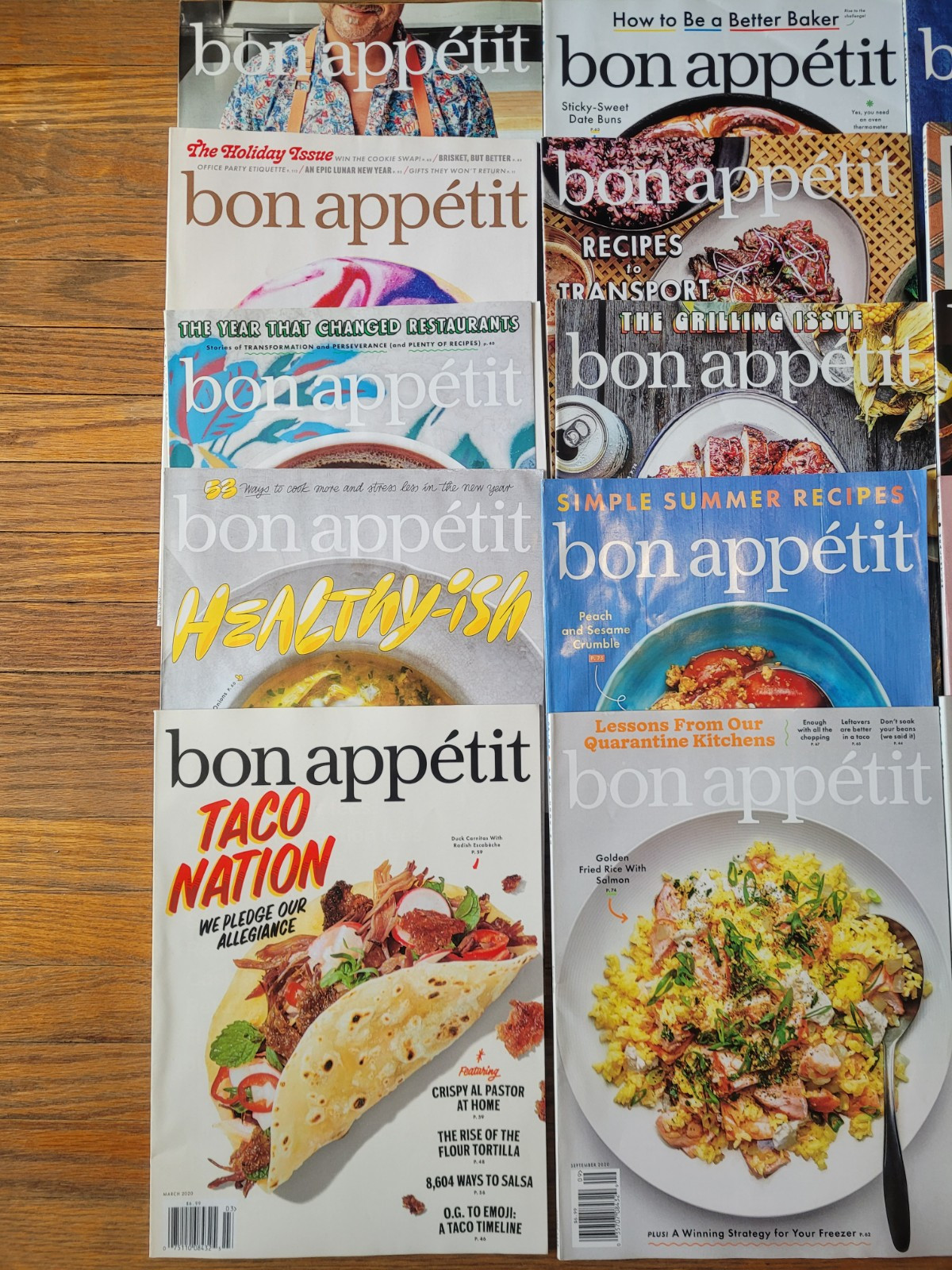 Lot Of 20 Bon Appetit Magazines 11/2019 to 09/2021 Travel Holiday Food Cooking