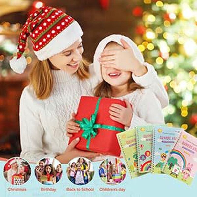 Magic Grooved Writing Practice Books, Reusable Handwriting Practice for Kids 3+