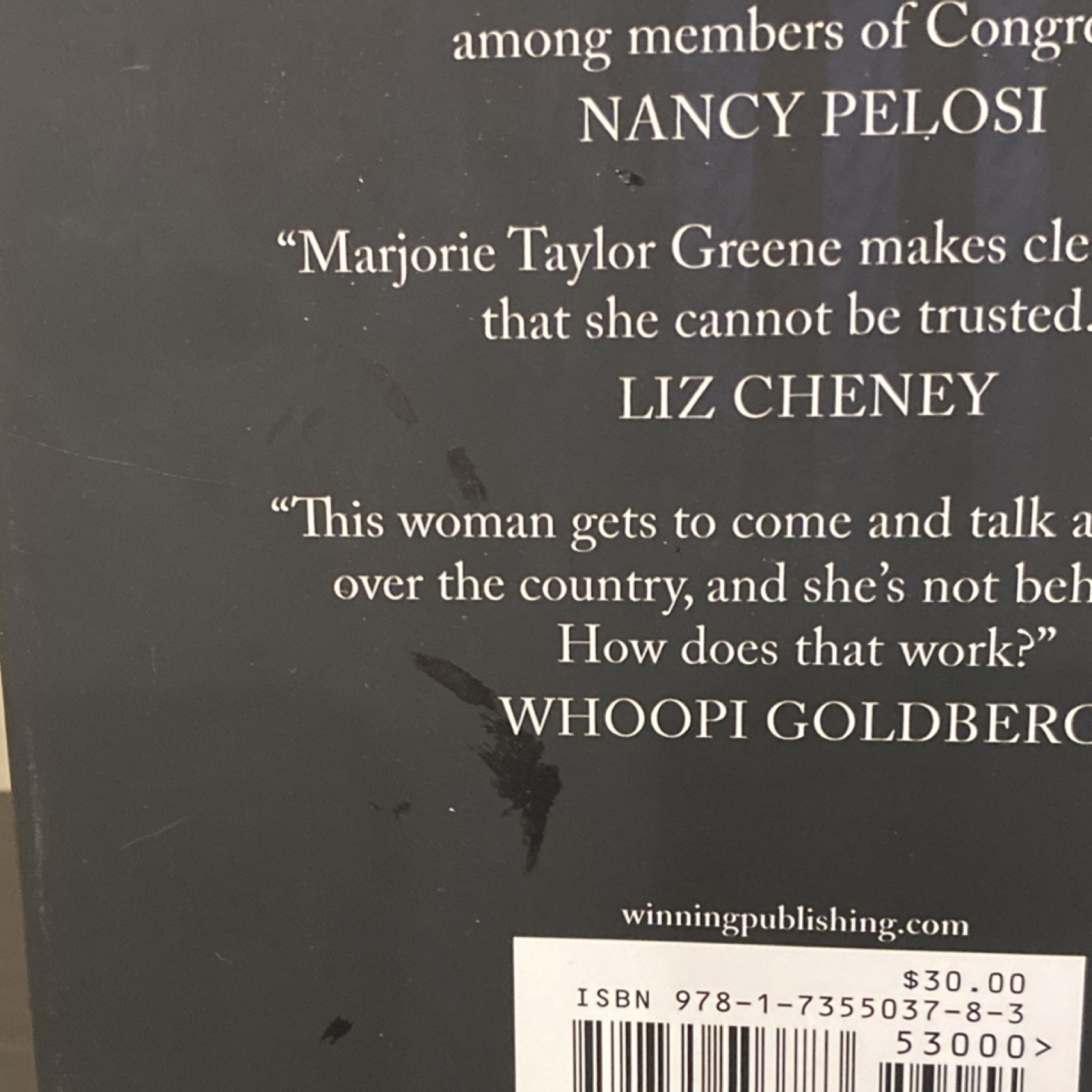 Marjorie Taylor Greene MTG Hardcover Memoir Winning Team Publishing Dust Jacket
