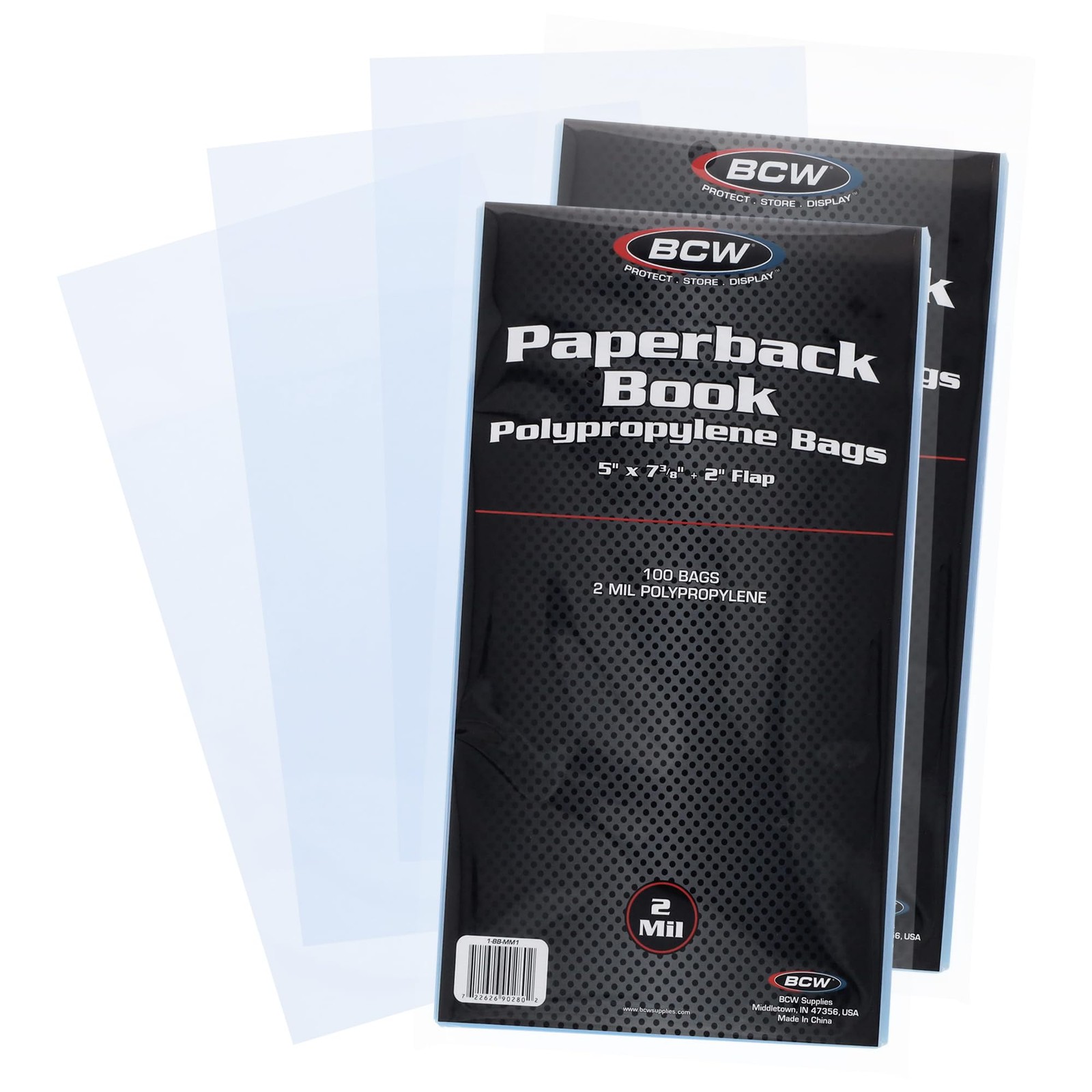 Paperback Book Bags – 200-Pack | 5 x 7 3/8 Inches | Crystal Clear Polypropyle…