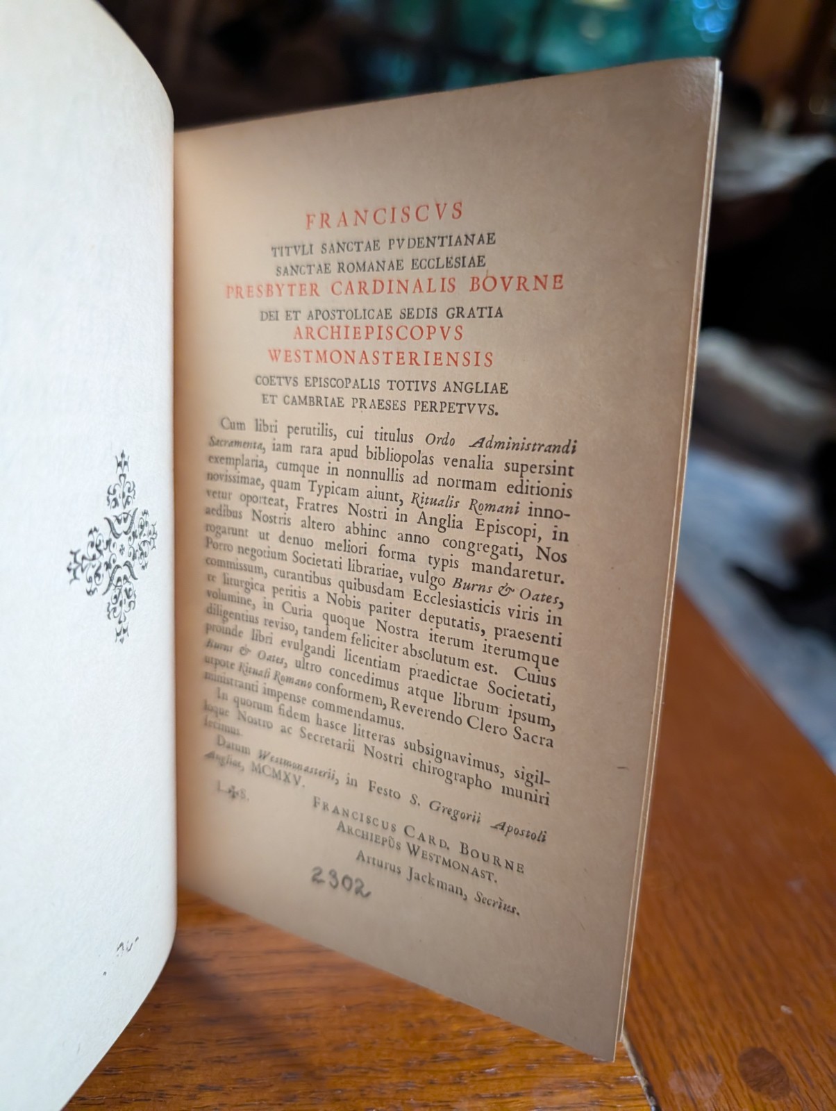 1915 Ordo Administrandi Sacramenta Latin Catholic Liturgy Burns Oates HC