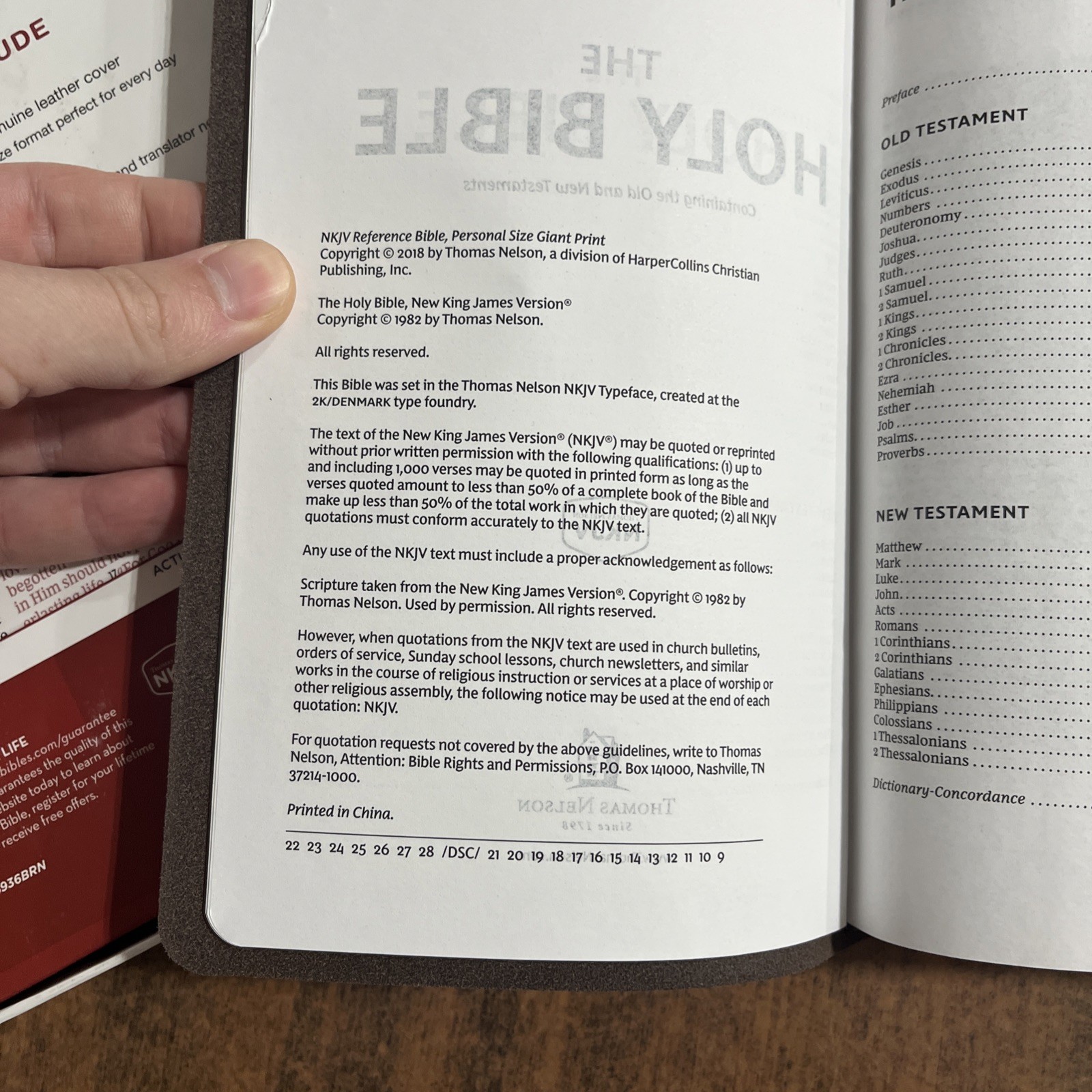 NKJV Large Print Reference Bible Thumb Indexed – Genuine Leather -$115 retail