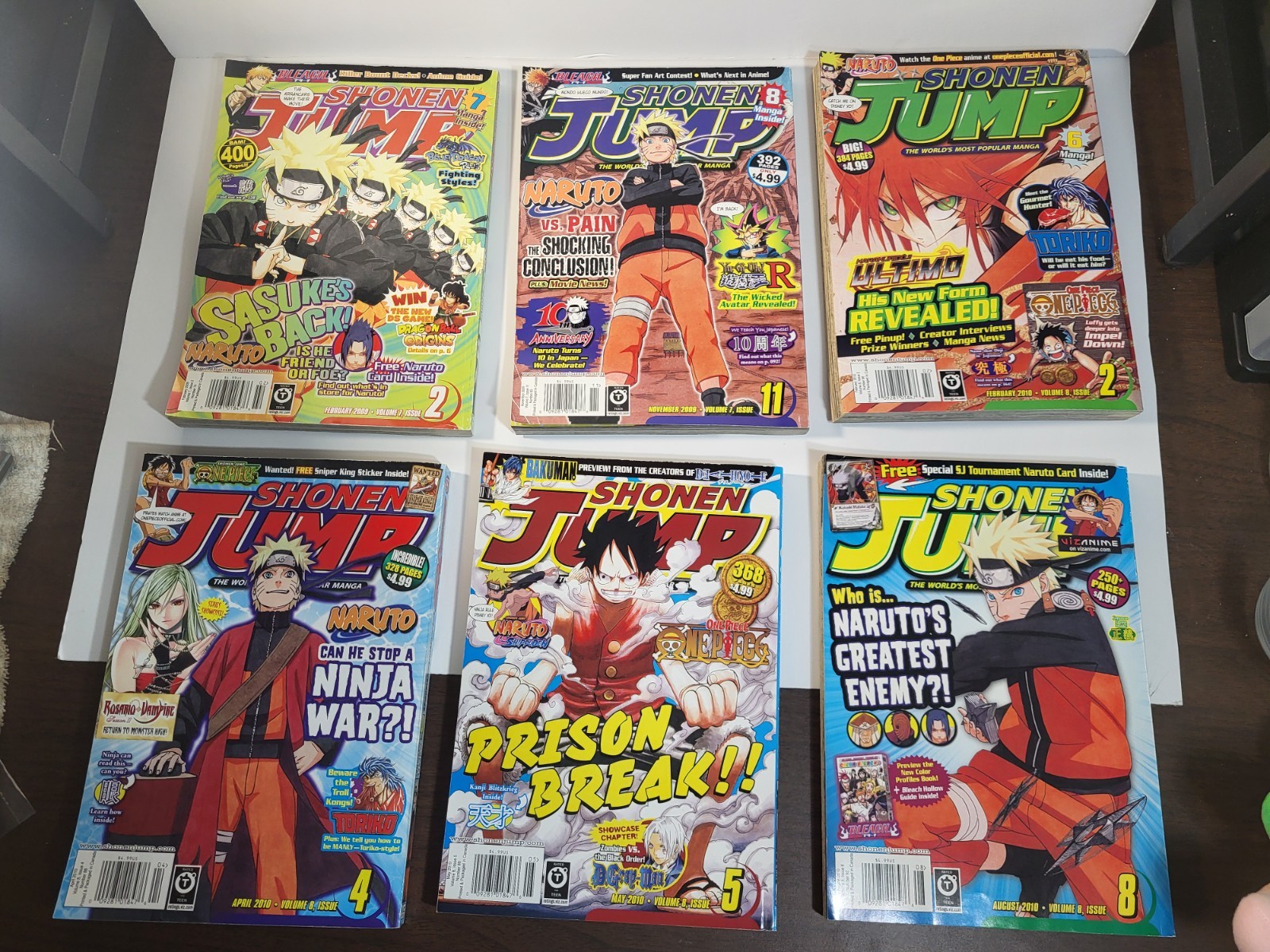 SHONEN JUMP Magazine 2009-2010 Lot of 6 Issues Manga Monthly