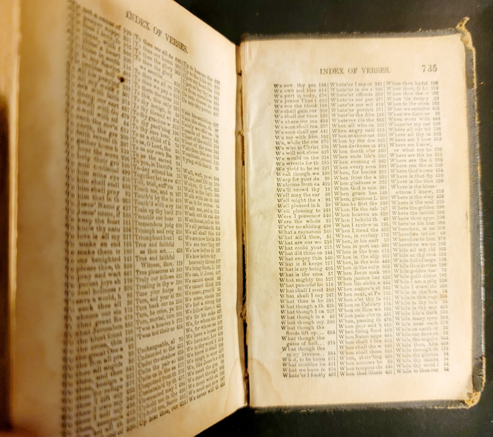1849 Hymns Methodist Episcopal Church *Leather Binding 736 Pages Abolitionist  