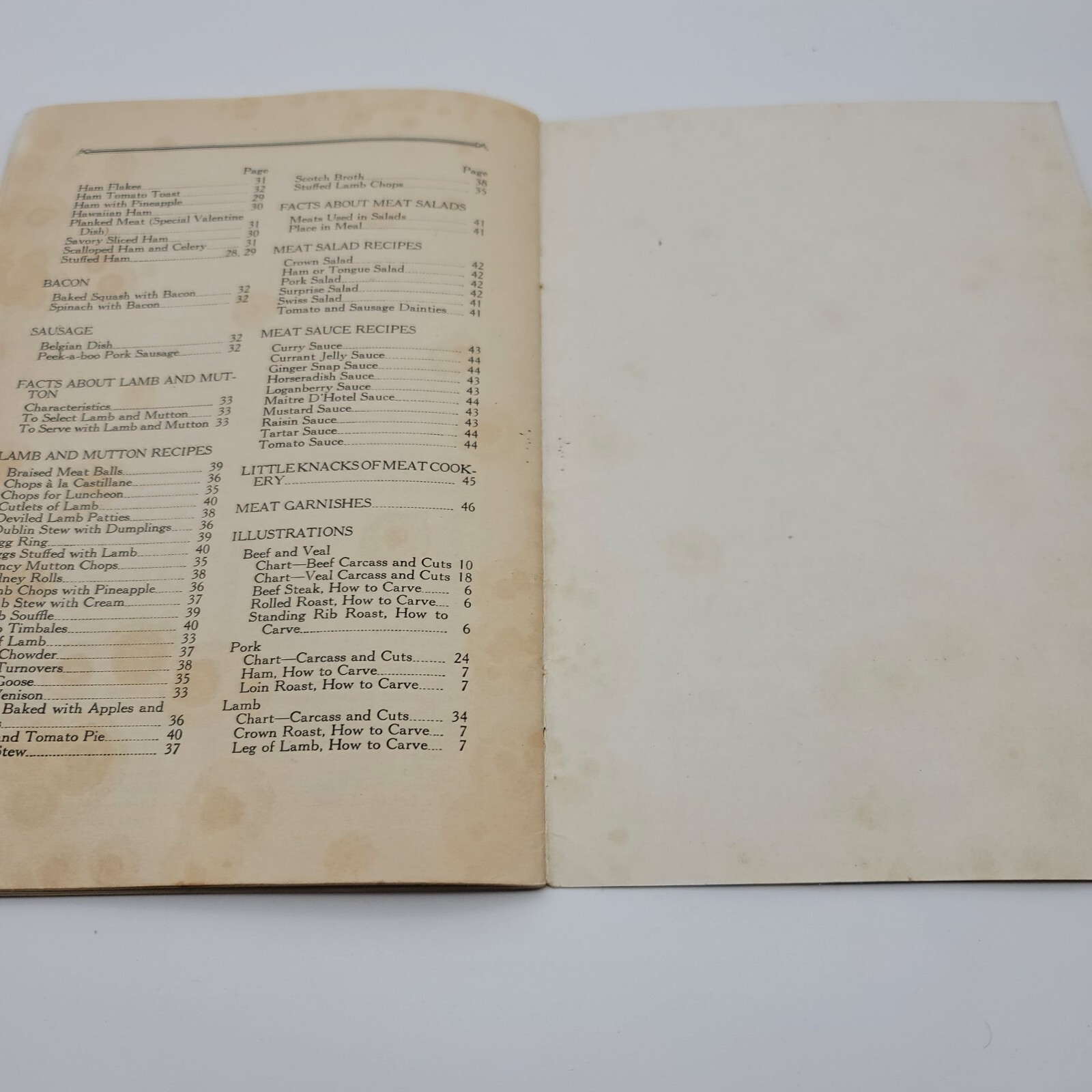 My Meat Recipes M. C. Lovell Natl Livestock & Meat Board 1926 Vintage