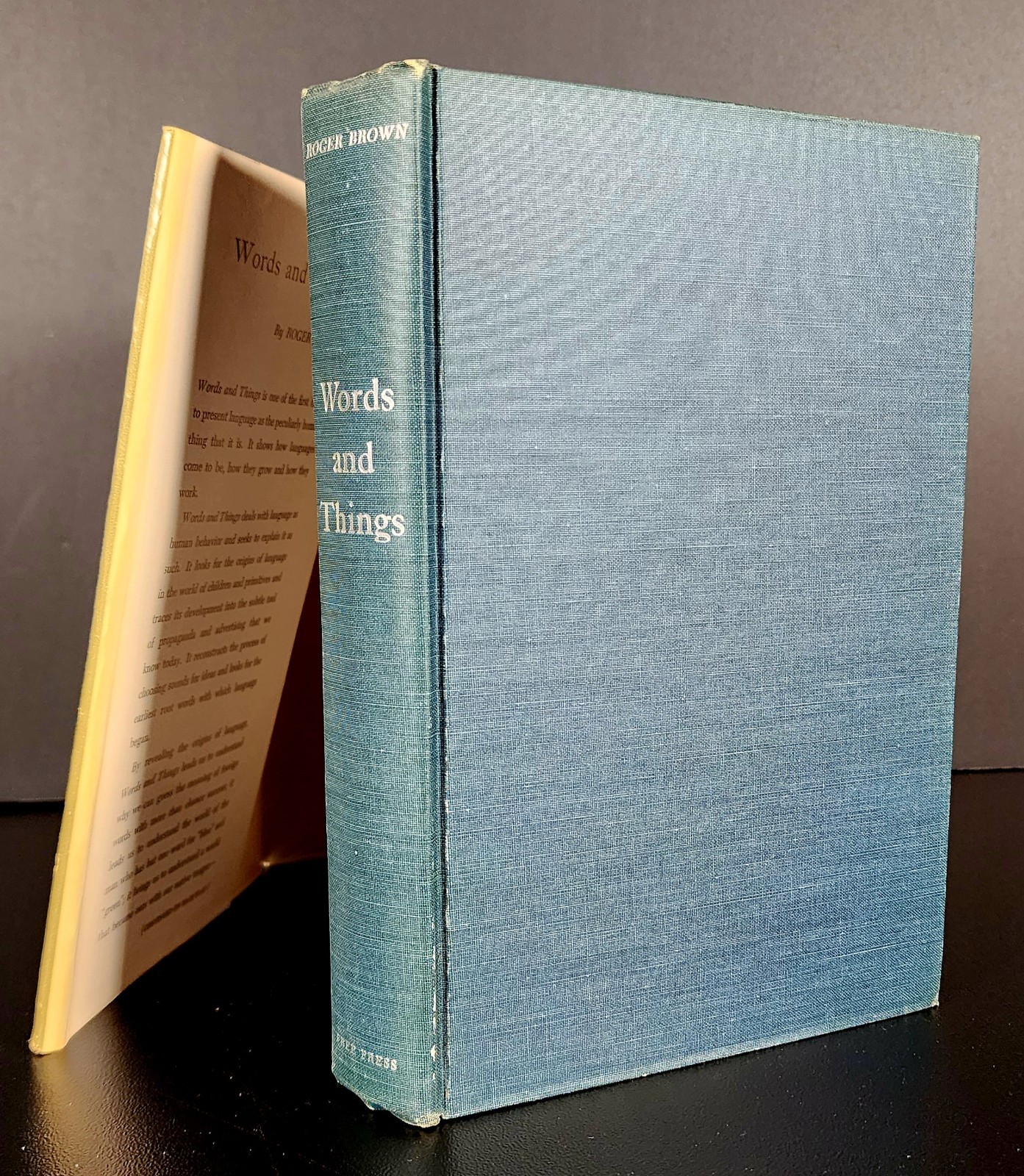 Words and Things Roger Brown 1958 Free Press Linguistics Philosophy HC