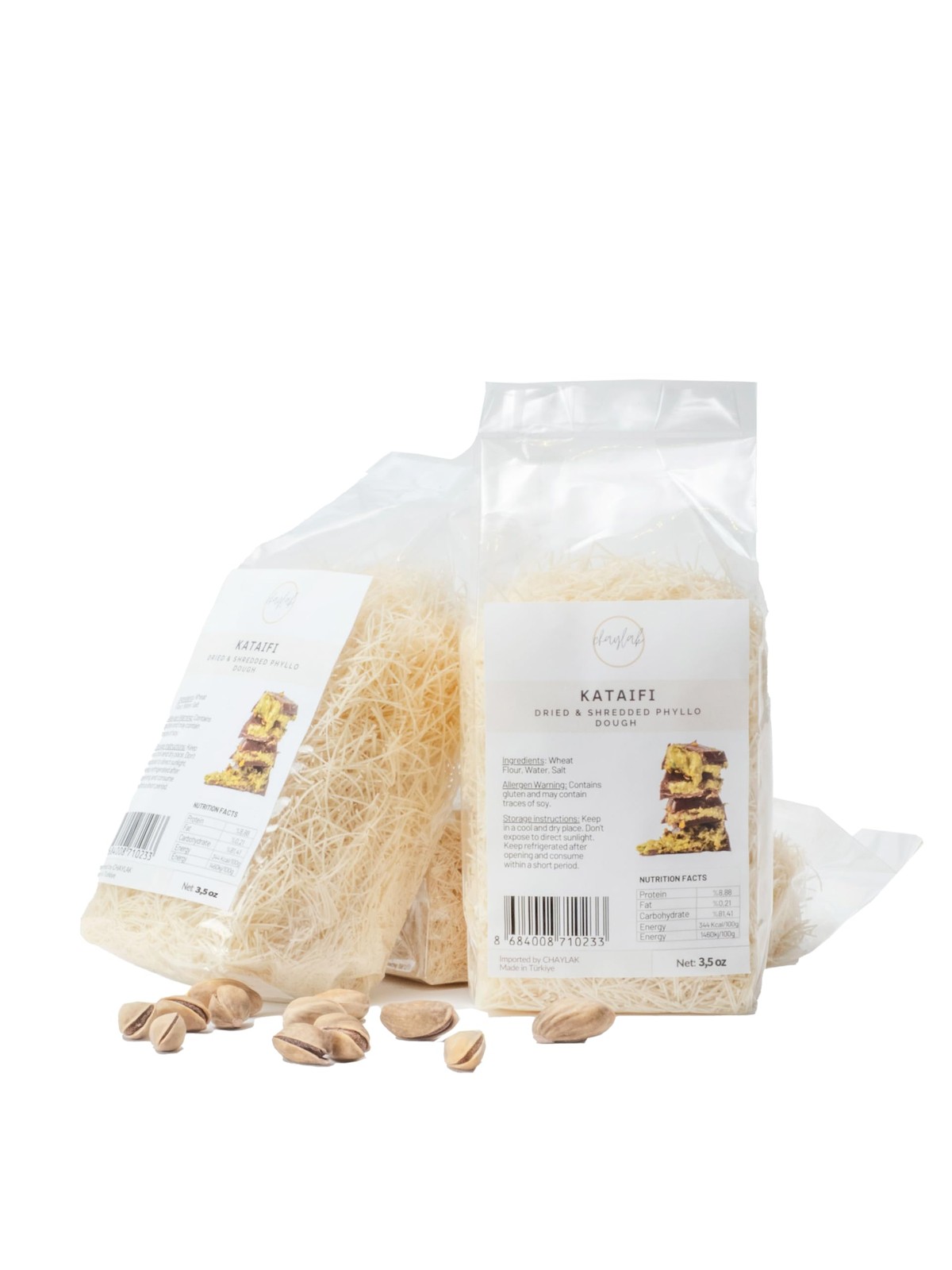 CHAYLAK Kataifi Shredded Fillo Dough, Dried & Phyllo Dough 3.5 oz