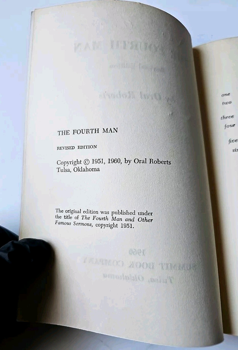 The Fourth Man By Oral Roberts 1960 Revised Edition Trade Paperback Book
