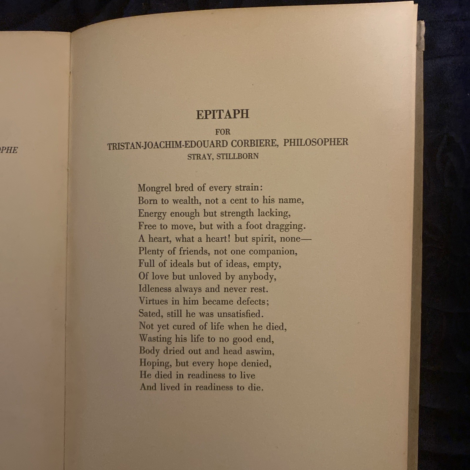Tristan Corbiere / Poems This #838 of #1060 1st ed 1947 Banyan Press Nice Copy