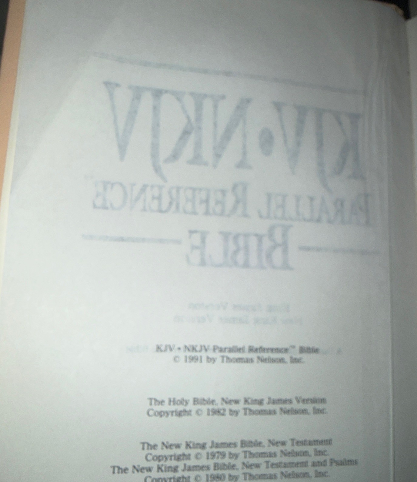 Holy Bible King James Version – New King James Version Parallel Reference