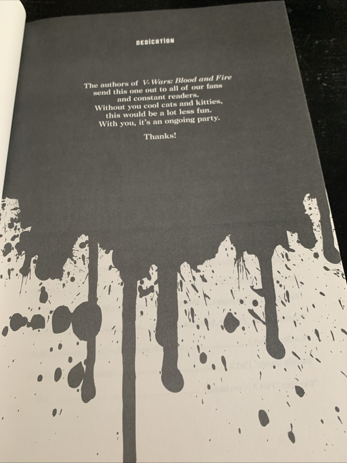 V-Wars: Blood and Fire by Kevin J. Anderson/jonathan Maberry Signed 1st Edition