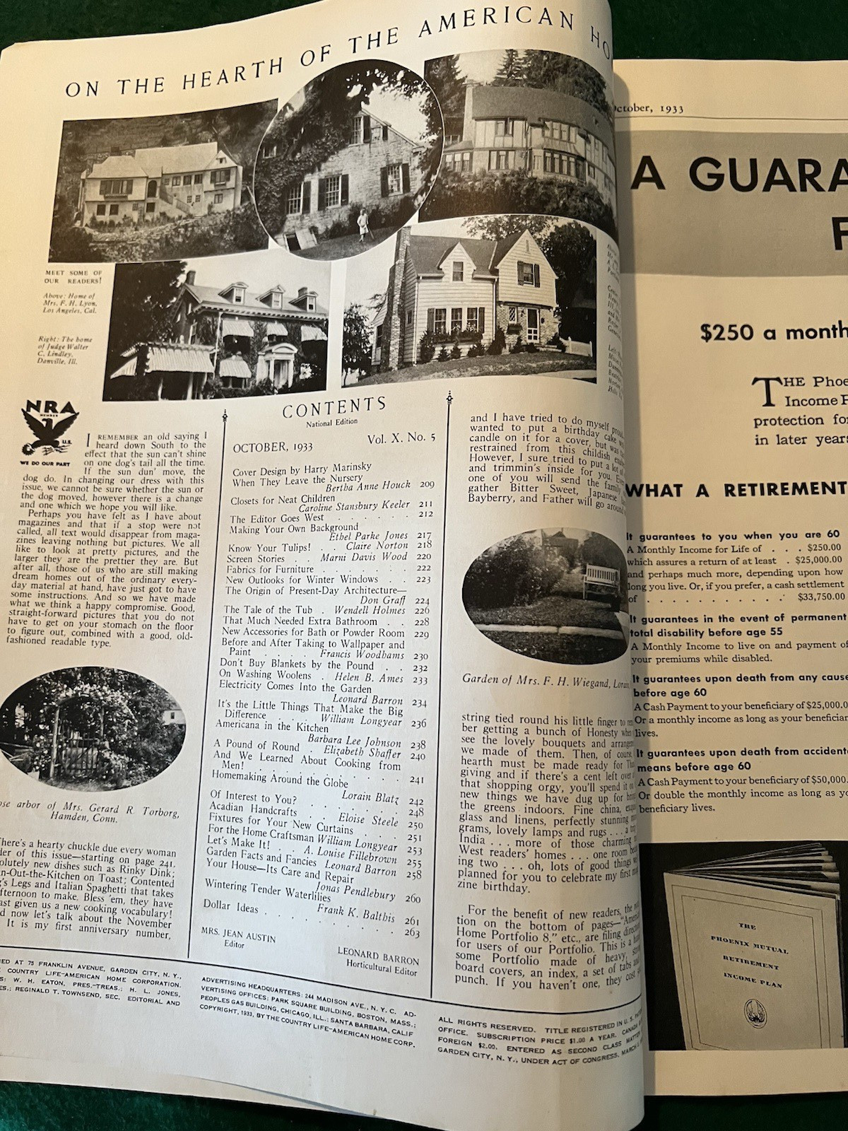 October 1933 The American Home – Full Issue 264 Pages