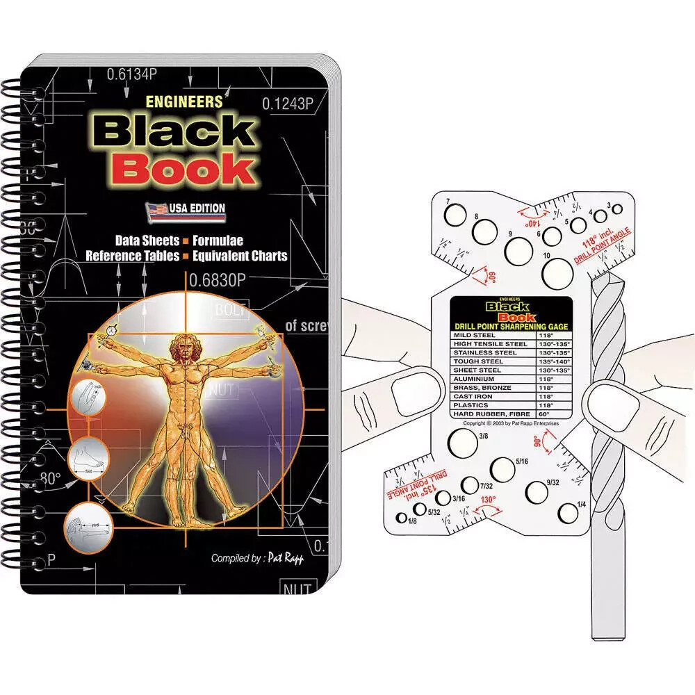 Engineers Black Book USA edition in Spanish (Inch) with a free drill gage