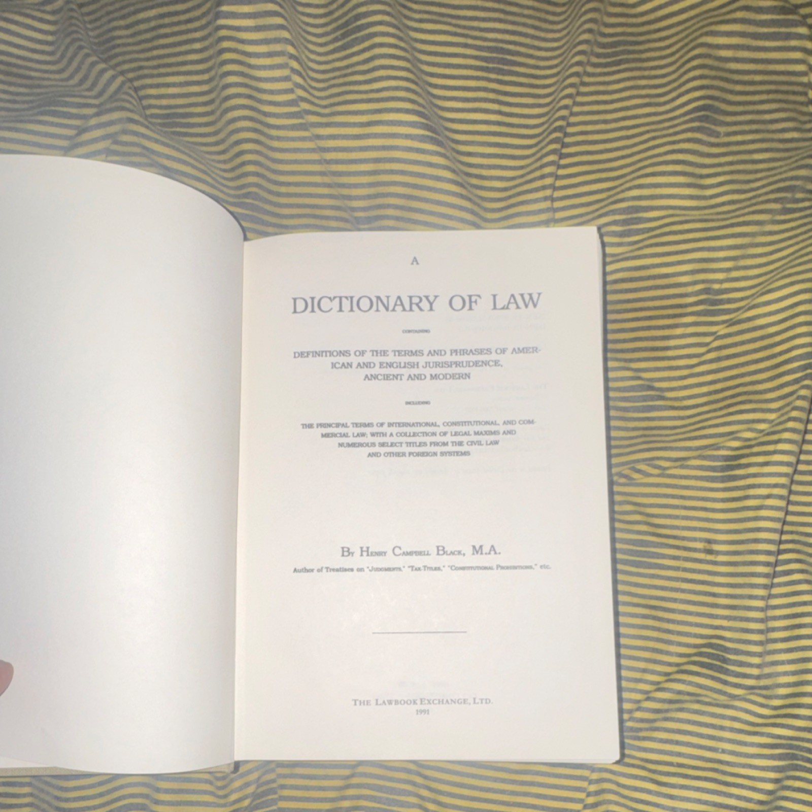 Henry Campbell Black First Edition Hardcover Law Dictionary 1991