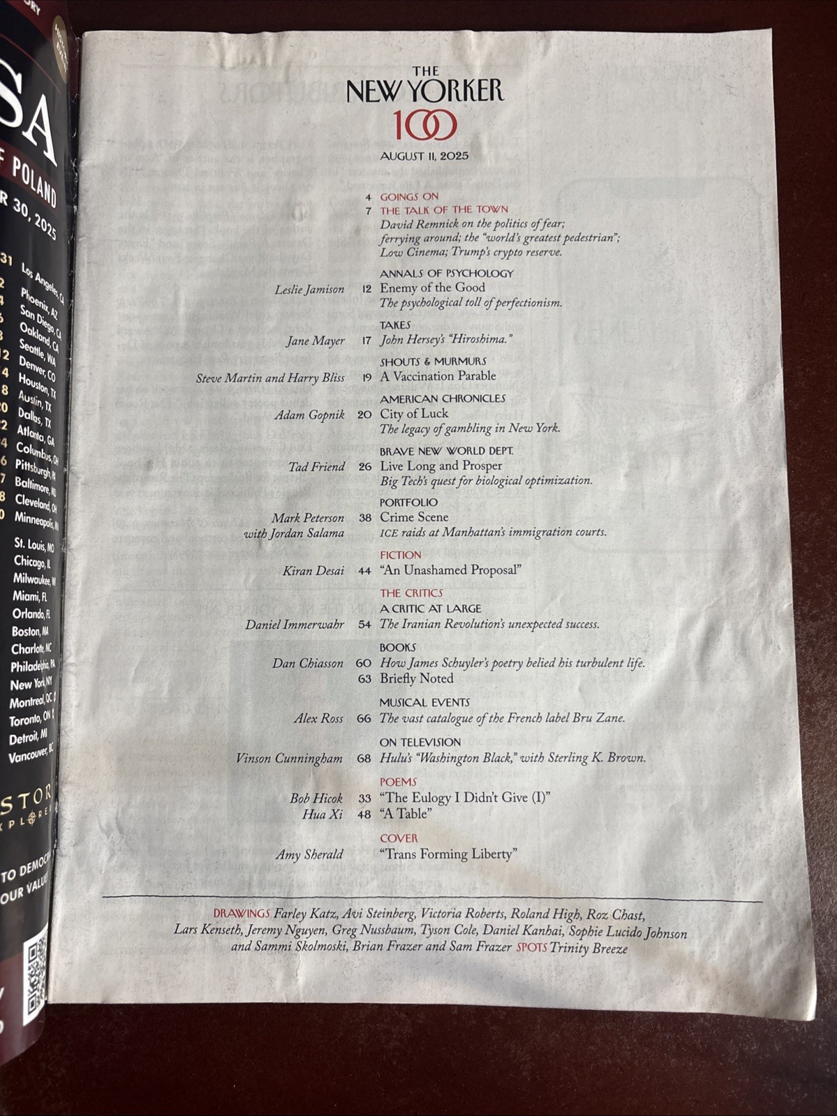 THE NEW YORKER Magazine (August 11 &18 2025) Trans Forming Liberty Amy Sherald