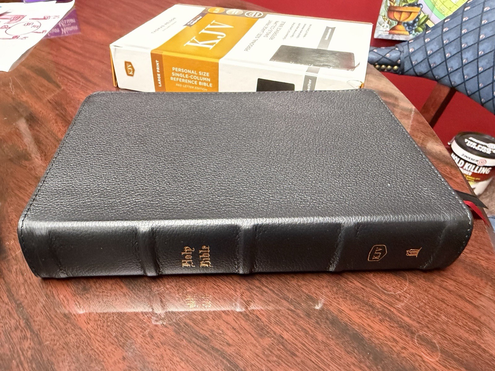 KJV Personal Size LARGE PRINT Reference Bible~Retails $110~Gen. Bk Leather *1138