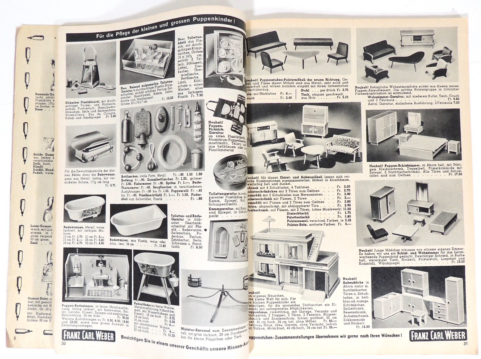 1950s Franz Carl Weber German Toy Catalog Steiff, Dolls, Trains & More 138 Pages