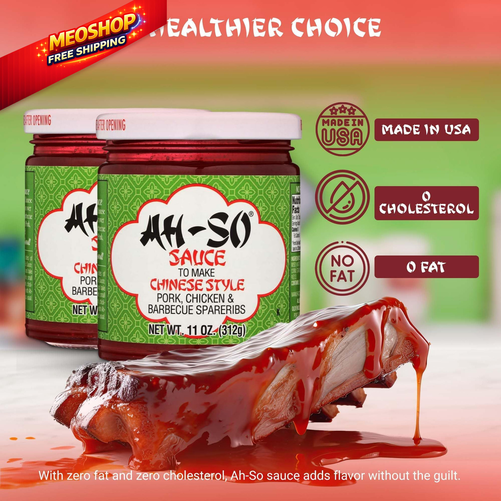 Ah-So Chinese Rib Sauce – 2 Pack (2 × 11 oz Jars) | 11 Ounce (Pack of 2)