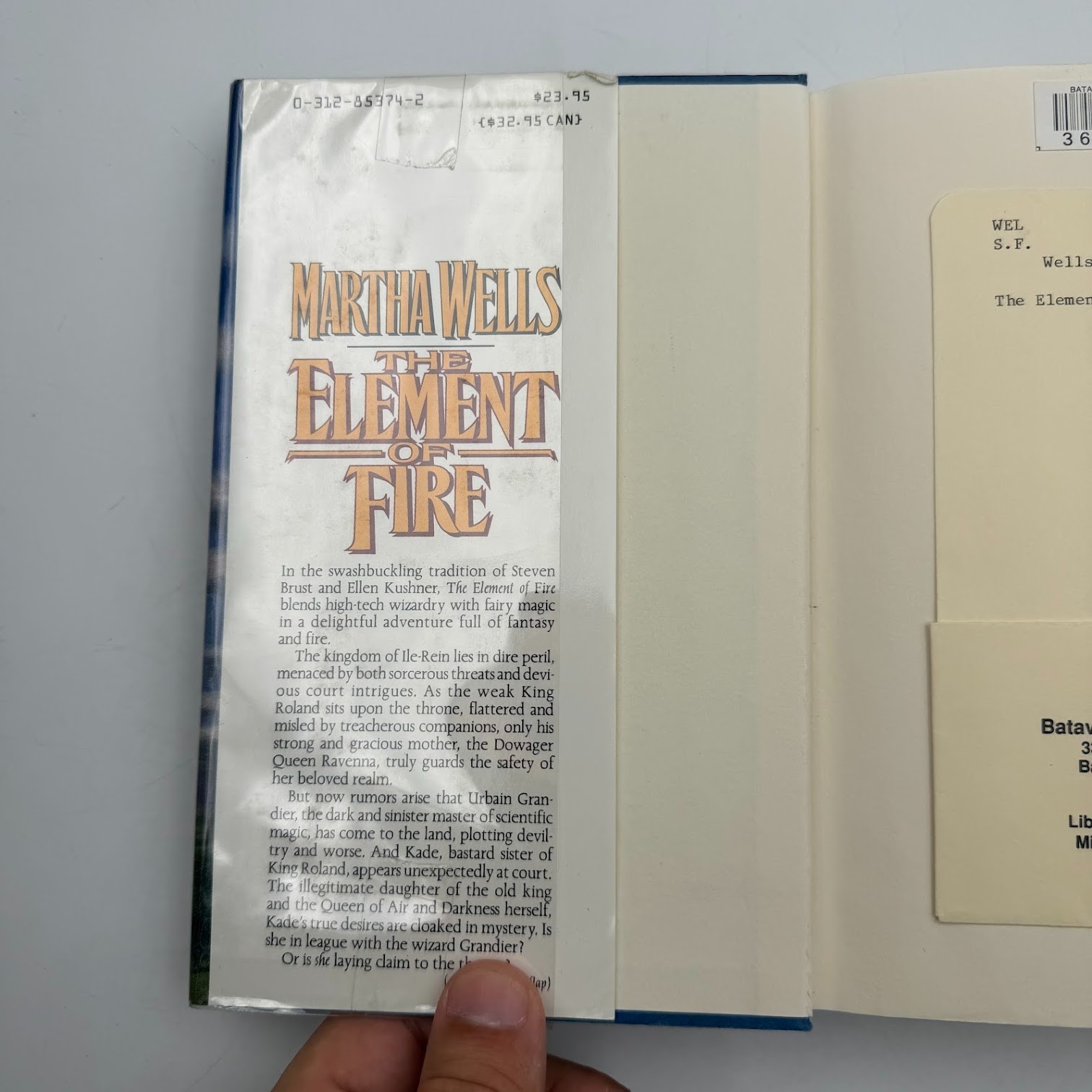 Element of Fire by Martha Wells (1993, Hardcover) Sci-Fi Fantasy TOR 1st Edition