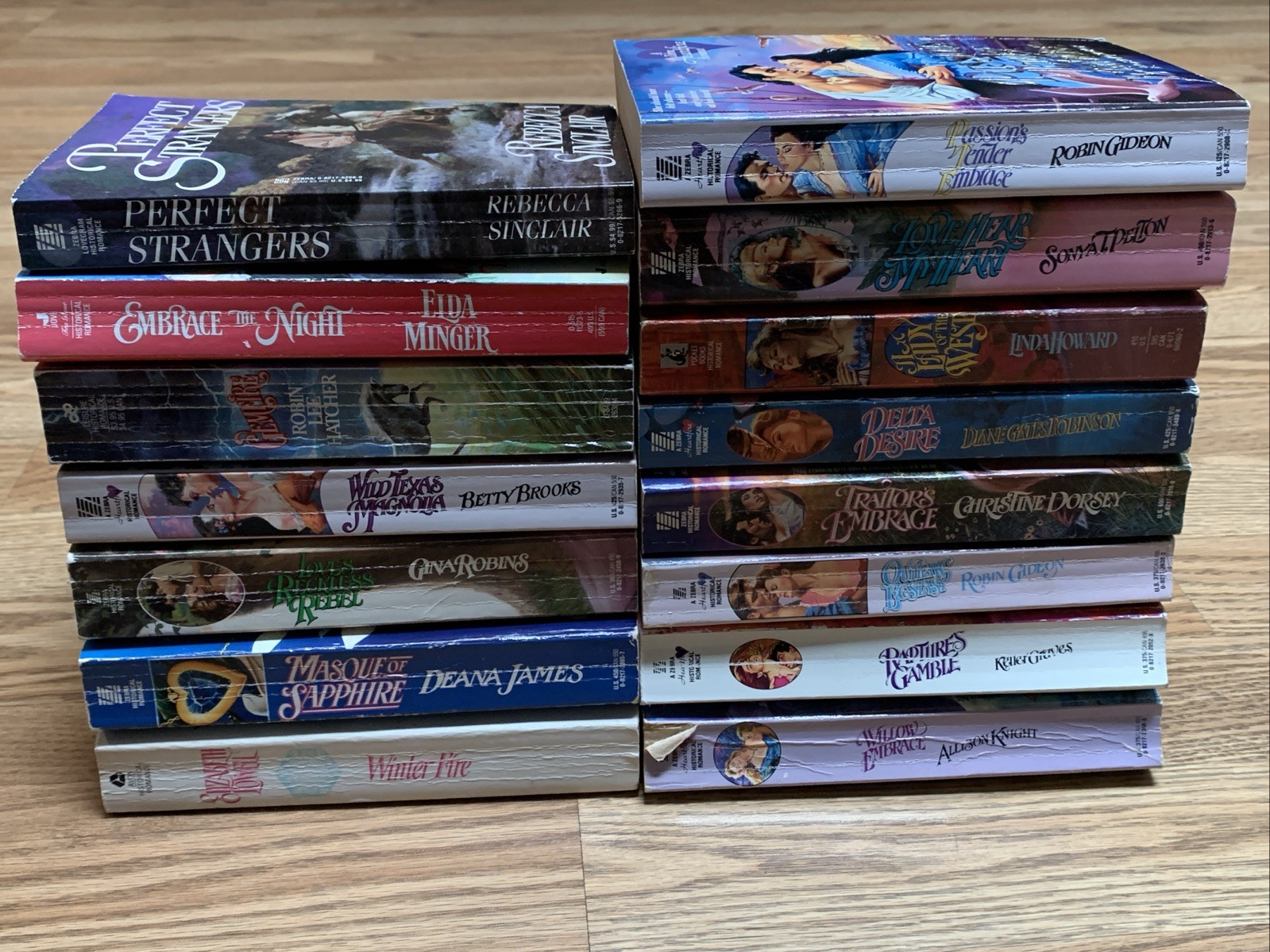 Historical Romance Varied Authors Zebra Heartfire Pocket 1989-1998 Lot of 15