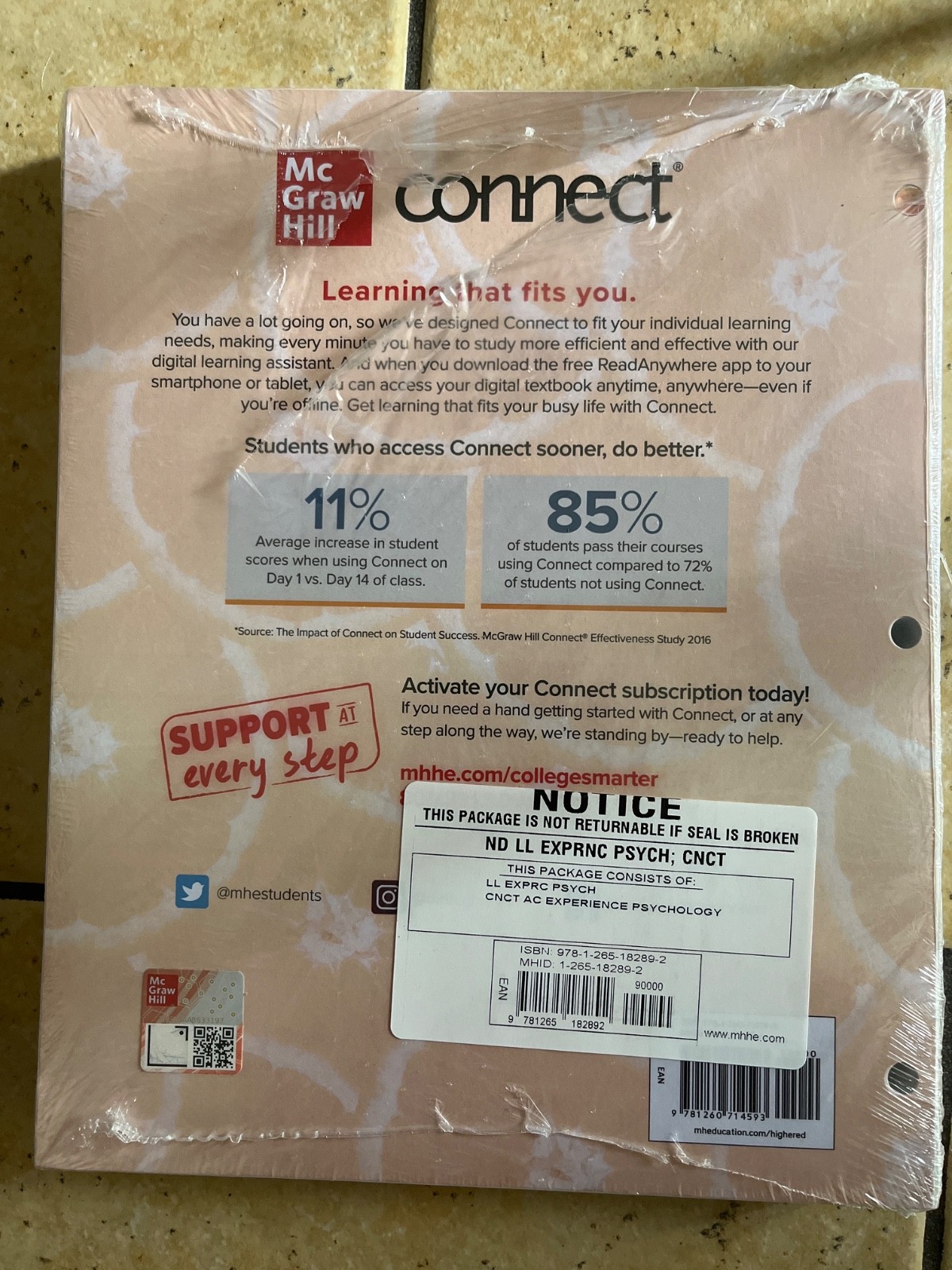 Loose Leaf Experience Psychology by Laura A. King (2021, Ringbound)