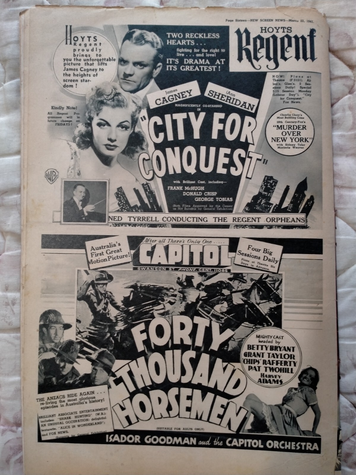Oz New Screen News – ’41, Brenda Marshall, Ginger Rogers, John Payne, Rare !