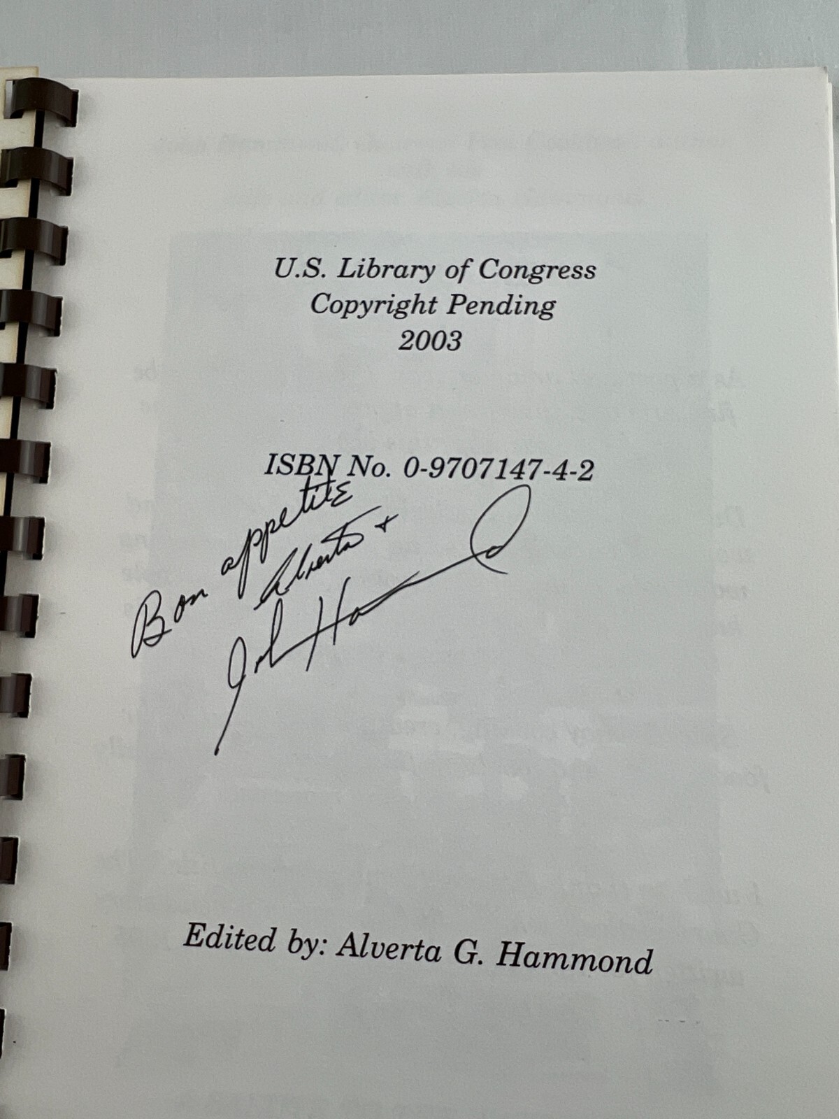 The Gourmet Poet Cookbook by John C. Hammond, Recipes, Stories, Poetry – Signed