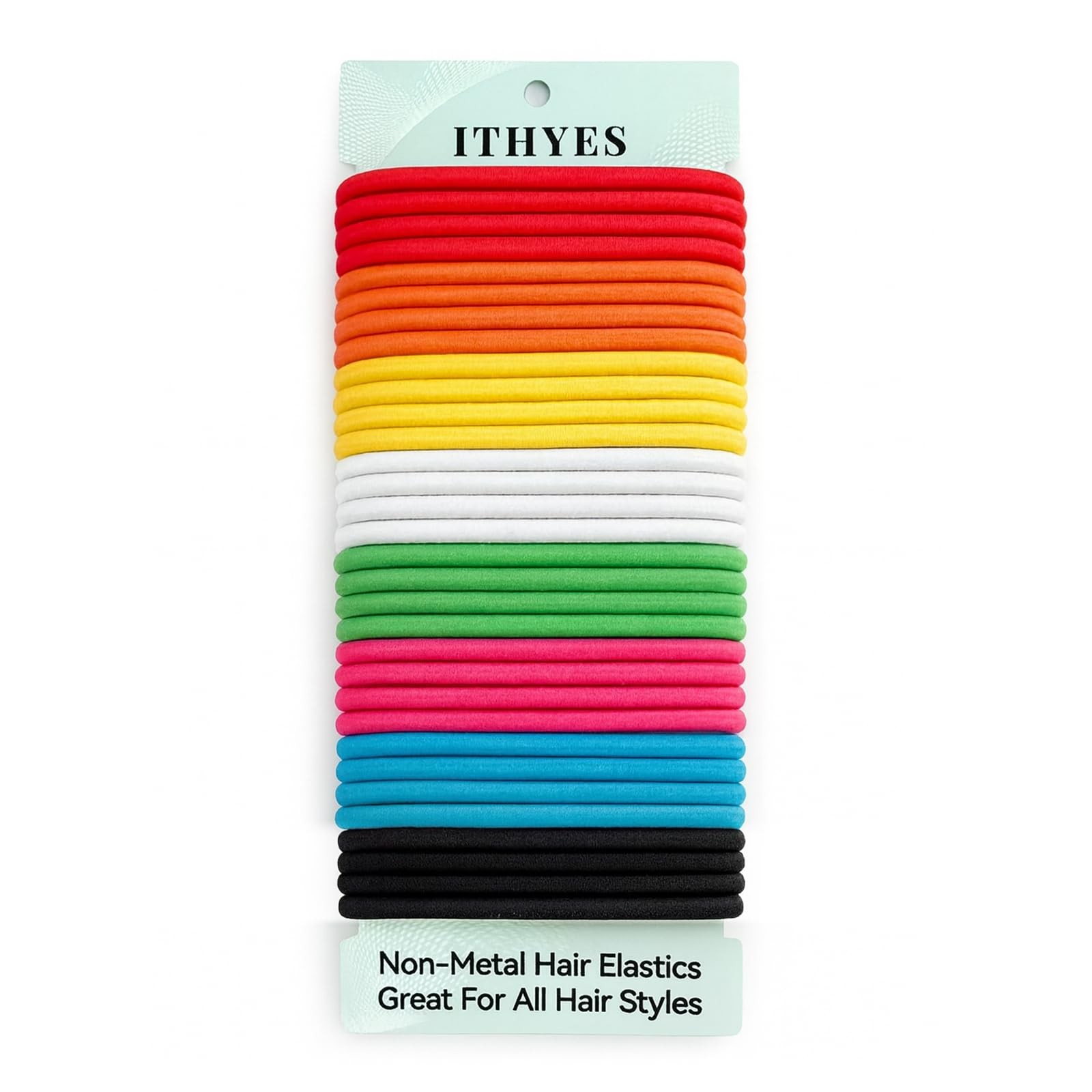 Ithyes 32Pcs hair ties for Women Thick Hair,4mm Elastic 1 Count (Pack of 32)