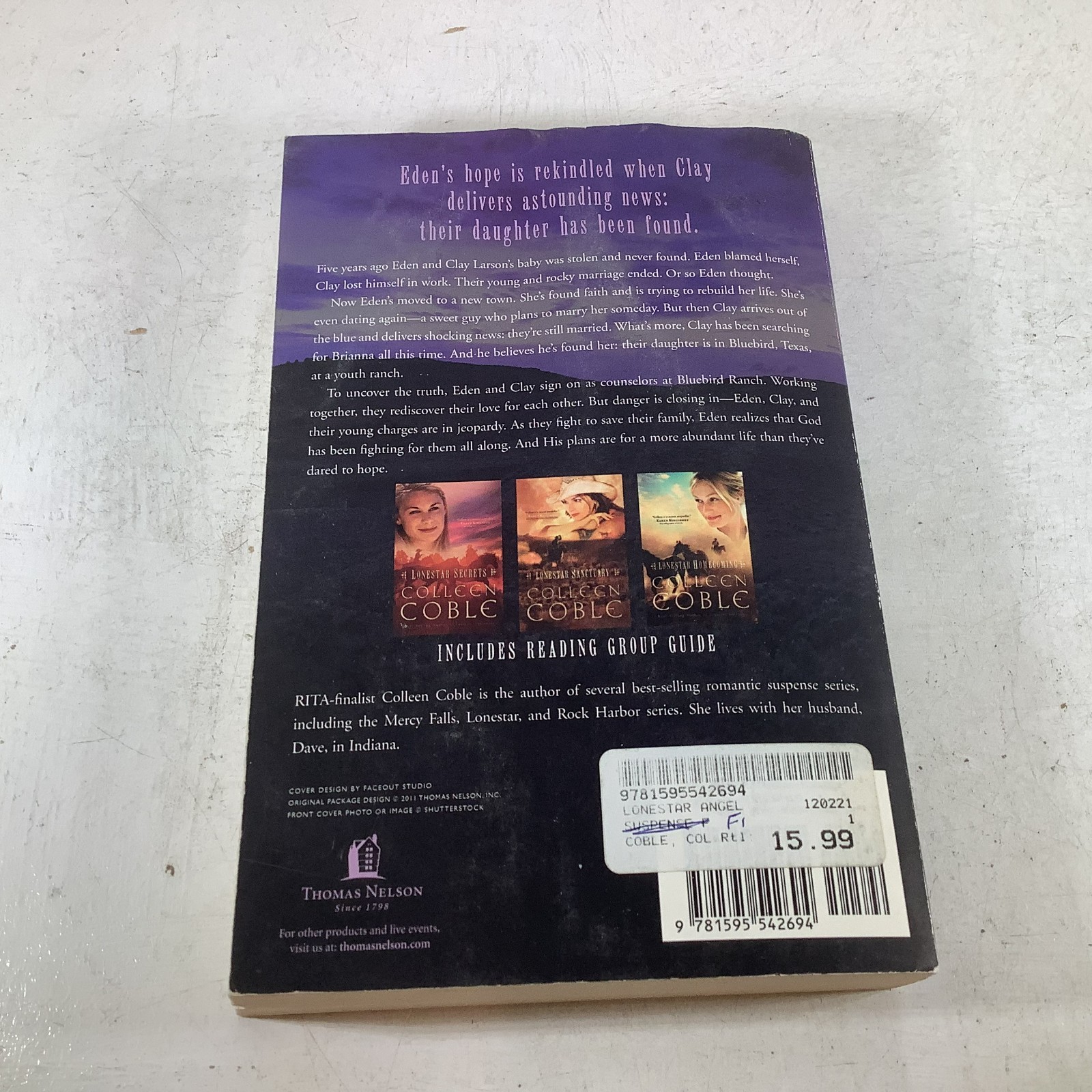 Colleen Coble Lonestar Series 1-4 Lot of 4 Trade PBs VG Christian Fiction
