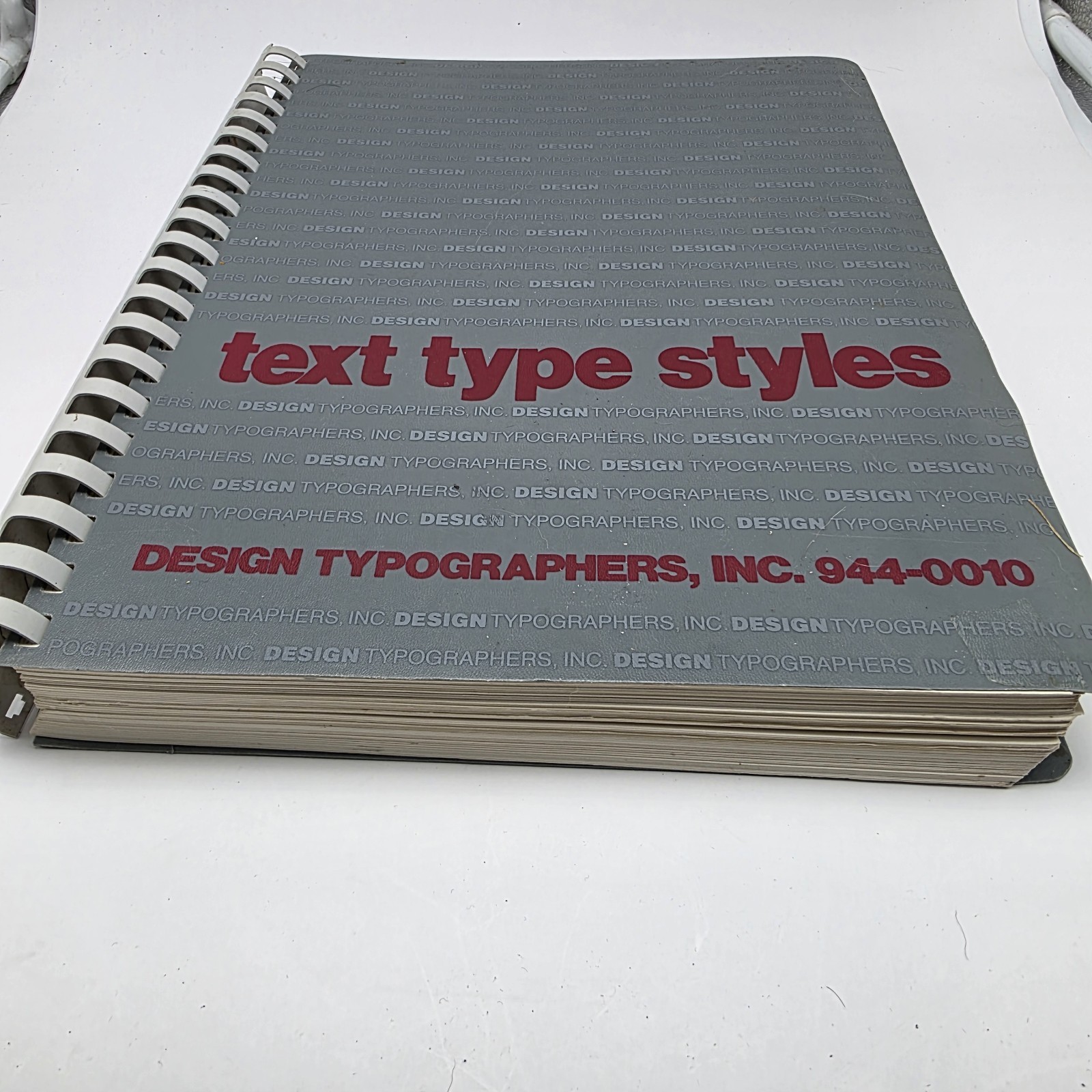 Vtg Typography Type Specimen Book Spiral Design Typographers Inc Text Type…