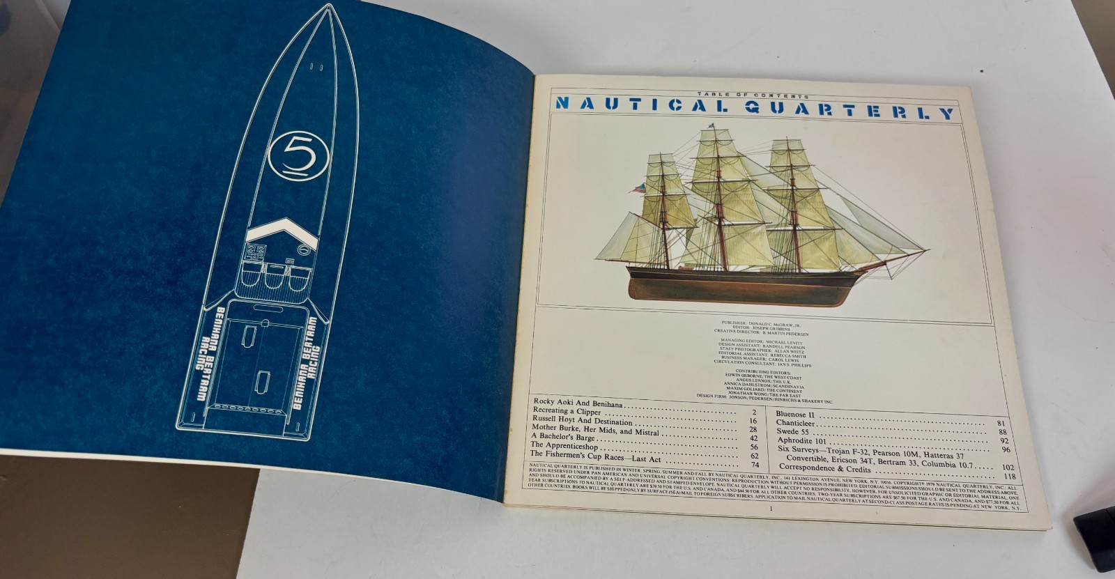 Nautical Quarterly No. 6 Vintage Sailing Magazine w/Original Slipcase VG
