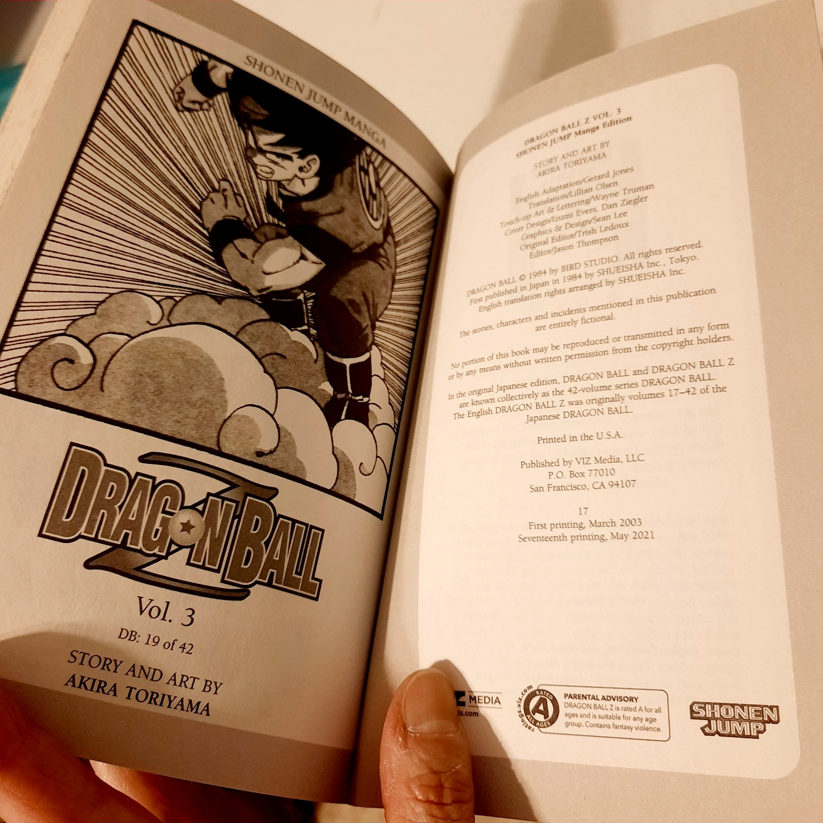 Dragon Ball Z, Volume 1, 2 & 3 Akira Toriyama Shonen Jump Manga Paperbacks