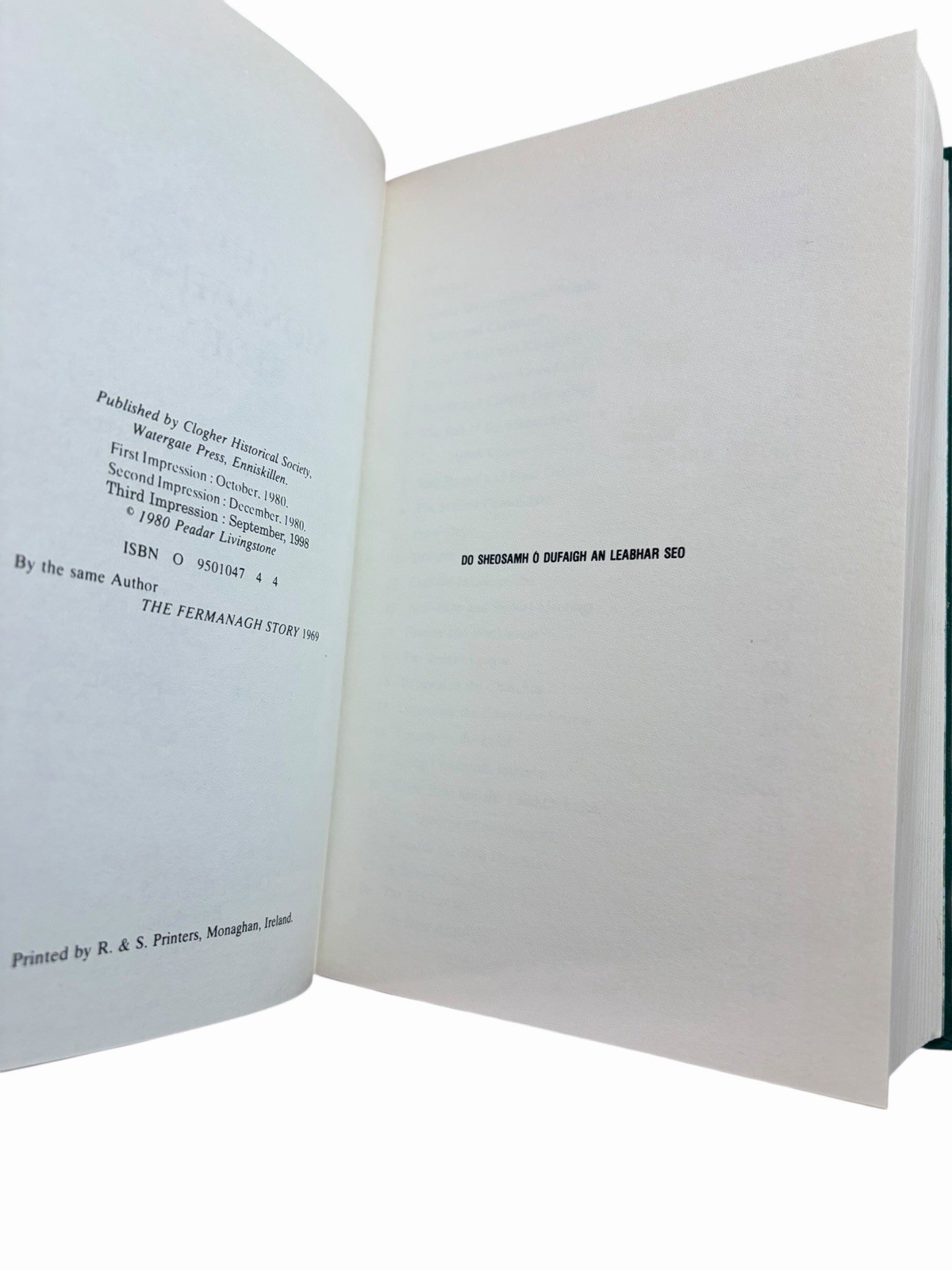 The Monaghan Story Peadar Livingstone 1980 Clogher Historical Society HC DJ