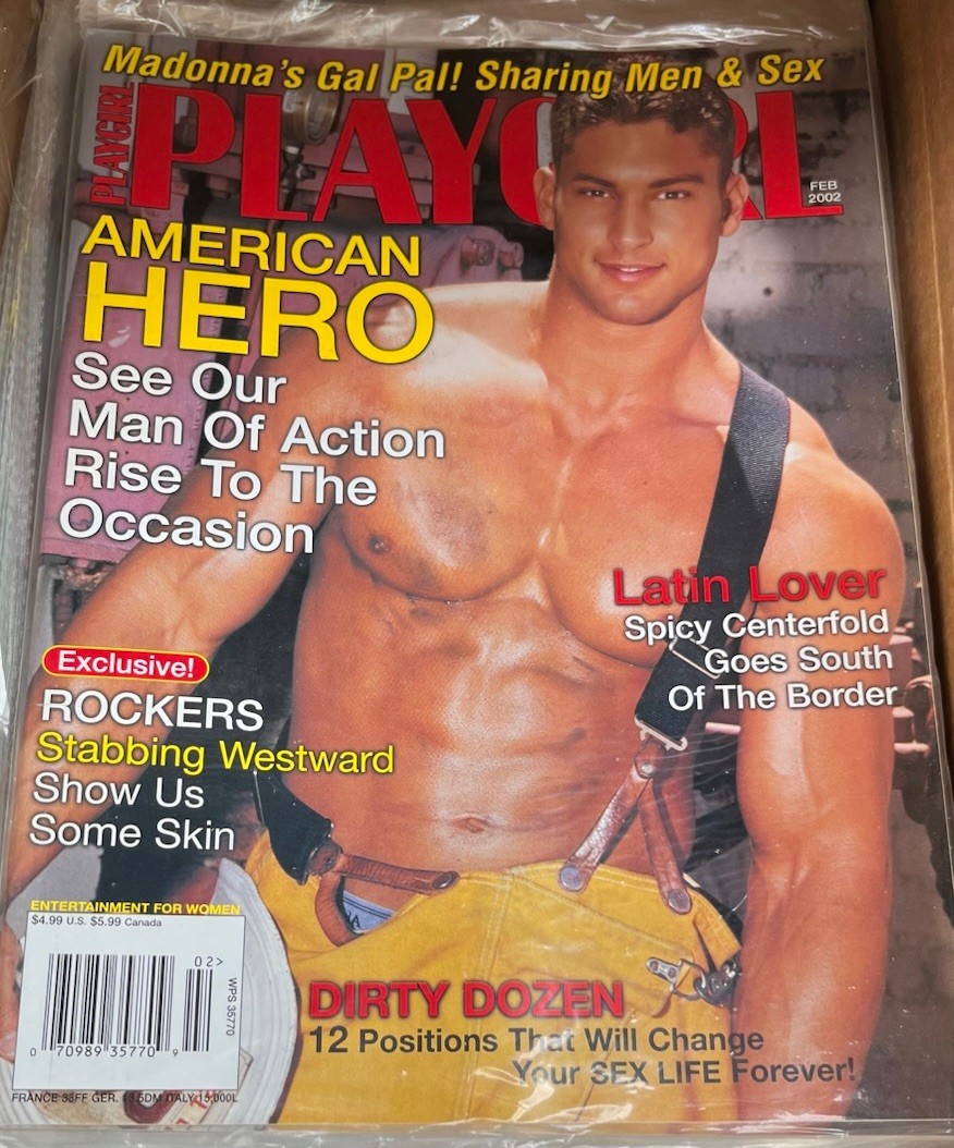Playgirl Magazine Feb, 2002. American Hero Iconic Issue. New Factory Sealed Bag