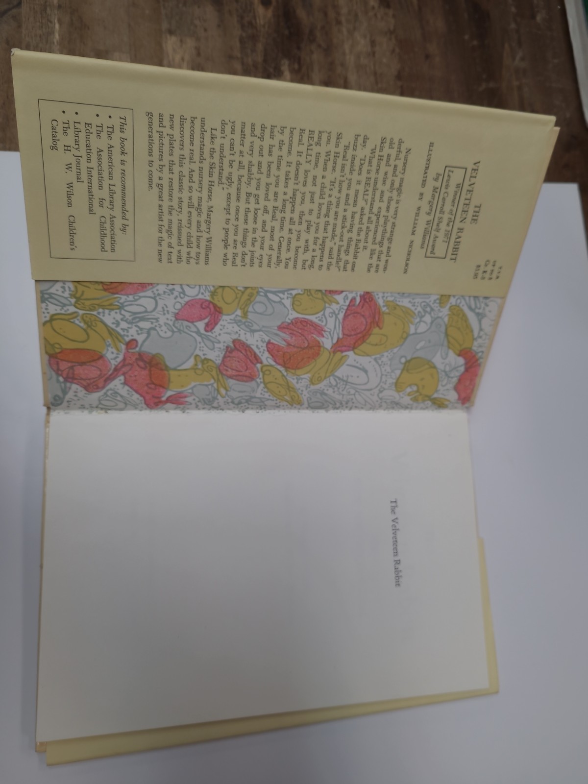 The Velveteen Rabbit Margery Williams First Edition 19th Printing HC Doubleday