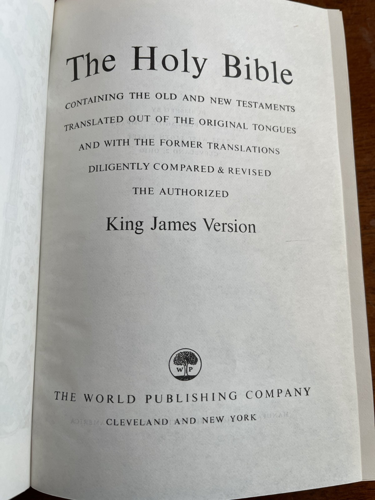 The Holy Bible for Father Brown Marbled Hardcover KJV Unmarked Presentation Page
