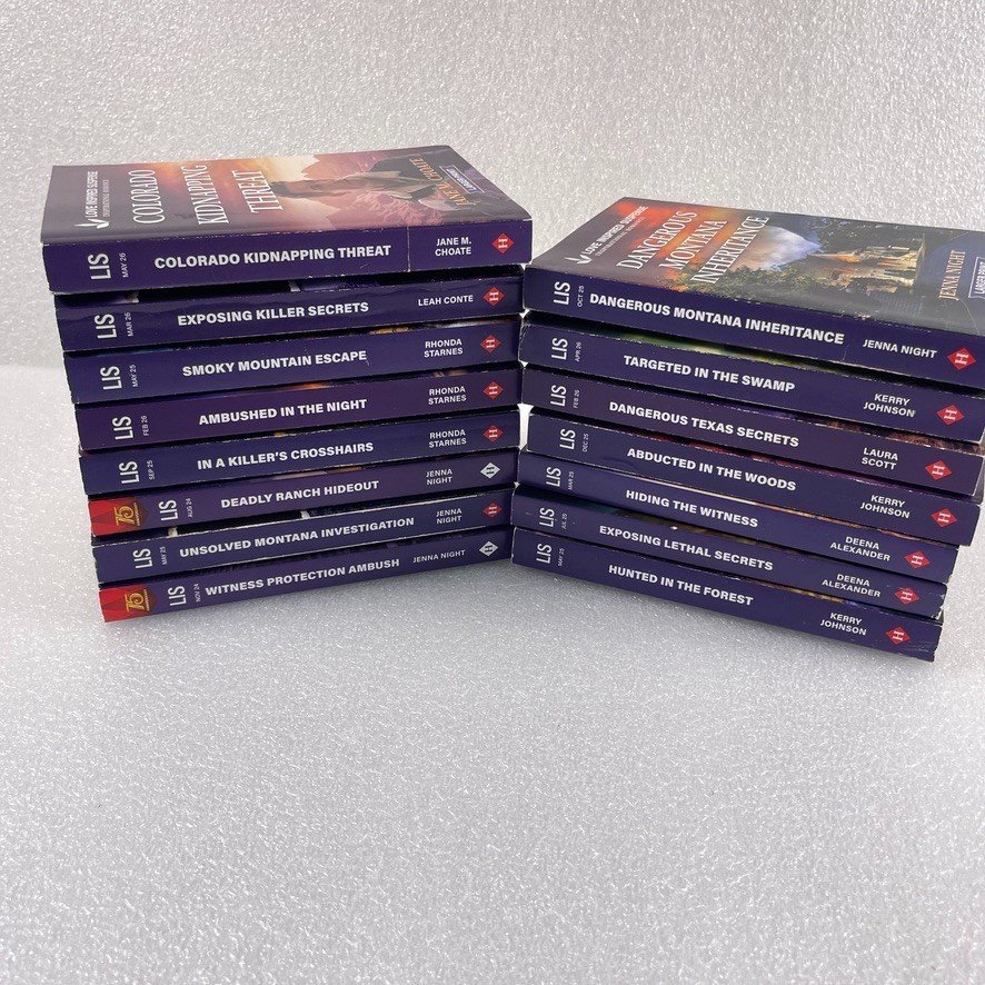 Harlequin Love Inspired Suspense Romance Book Lot 15 Rhonda Starnes Jenna Night