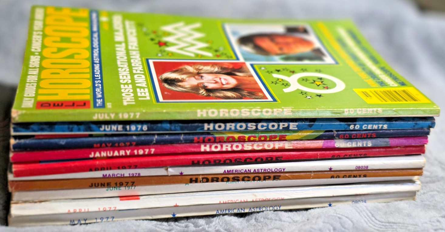 Horoscope & American Astrology 1976-1978 Magazine LOT of 10 Psychic Zodiac Vint.