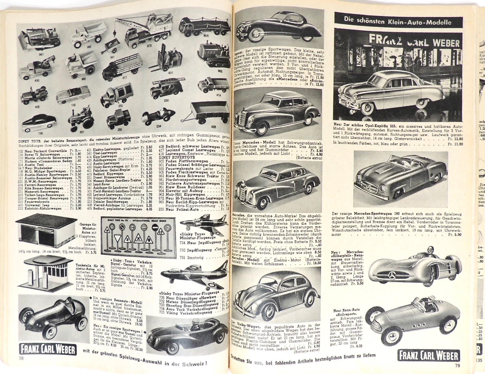1950s Franz Carl Weber German Toy Catalog Steiff, Dolls, Trains & More 138 Pages