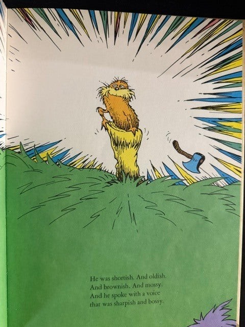 Dr Seuss / Lorax Classic Seuss Book 5 of 34 Classic Seuss 1971 Trade edition