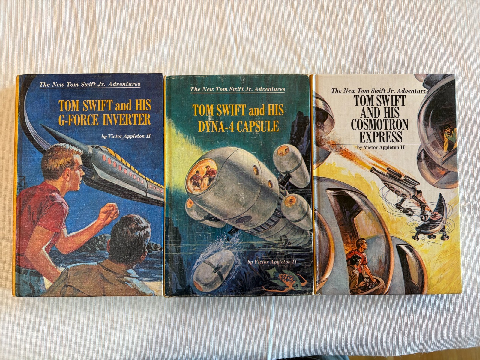 Tom Swift Books #30 G-Force Inverter #31 Dyna-4 Capsule #32 Cosmotron Express G+
