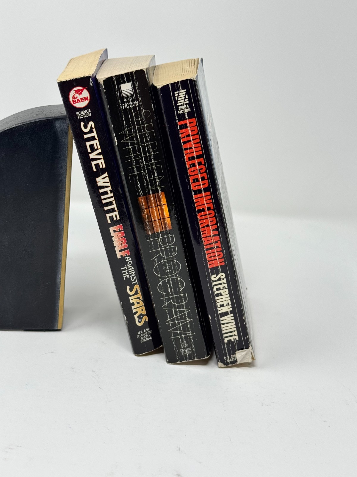 Lot 3 Steve White Books-Eagle Against the Stars, Privileged Information, Program