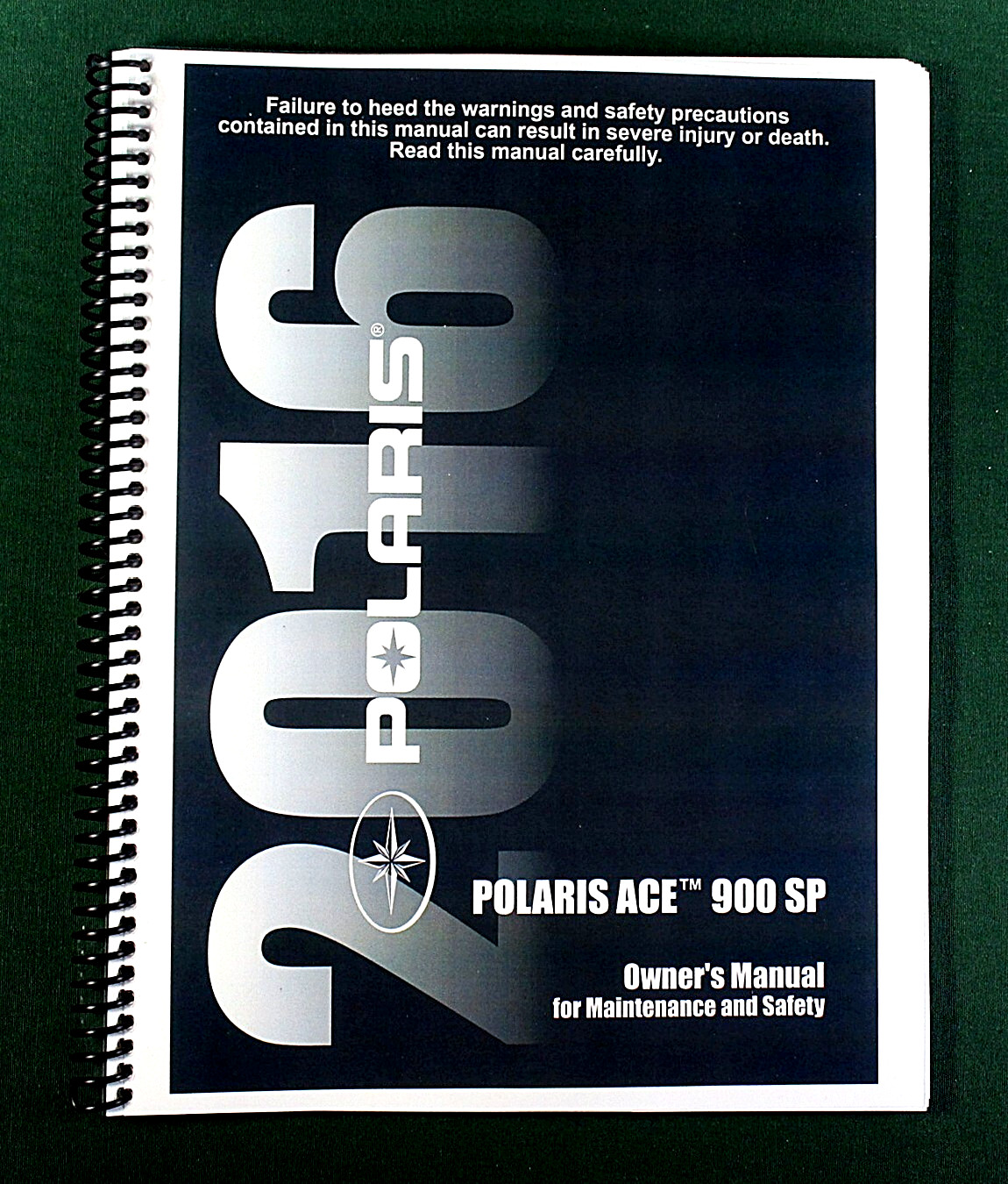 2016 Polaris Ace 900 SP ATV Owner’s Manual: 142 Pages & Protective Covers!