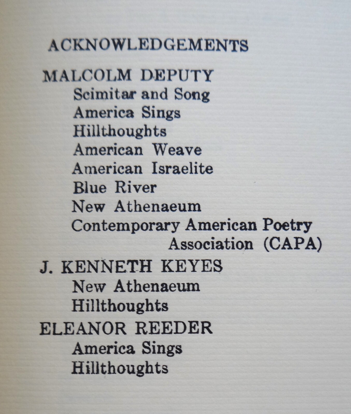 1958 From The Valley Poems Limited Edition 100 Made Deputy Keyes Reeder VGC